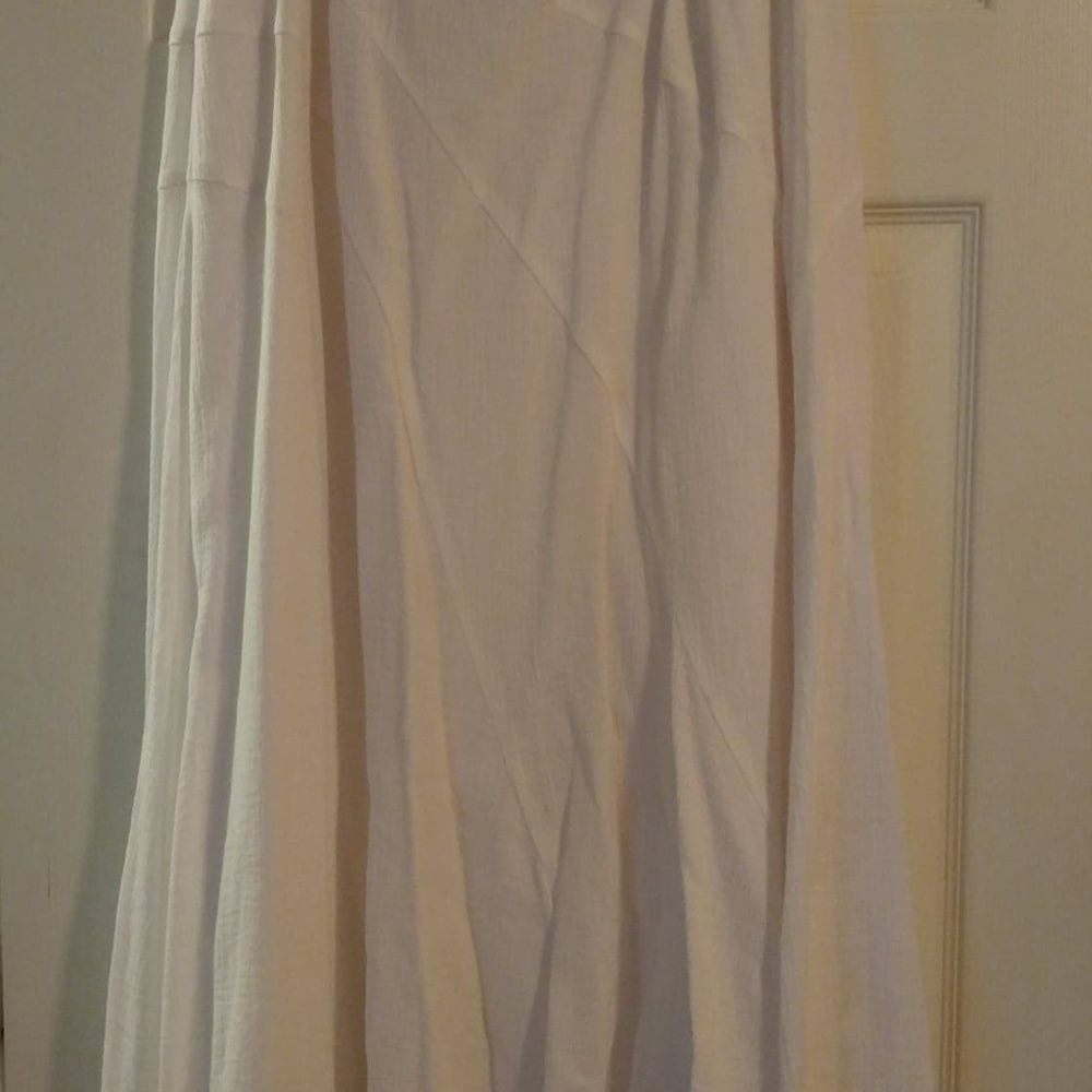 White Cotton Skirt   A1203